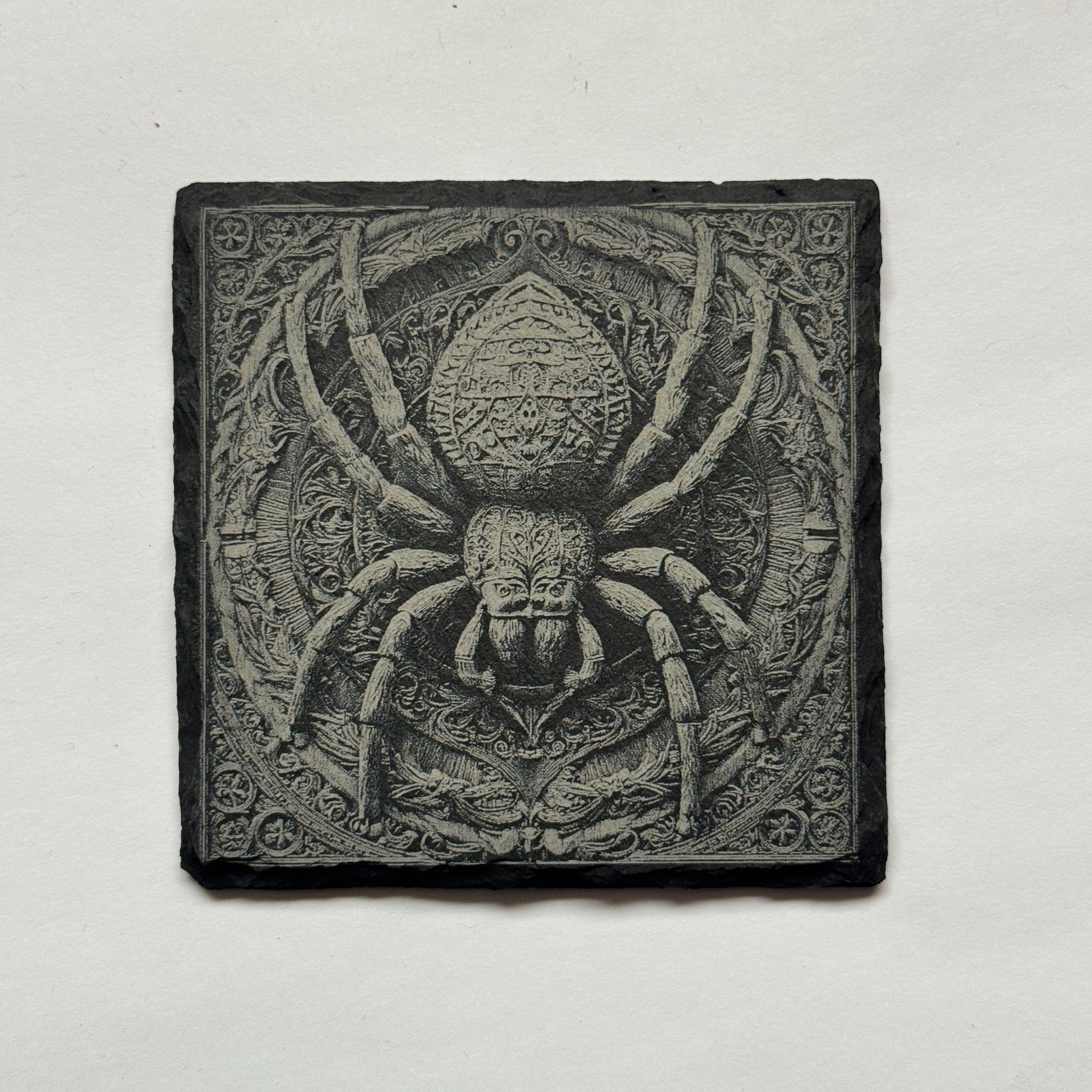 3D Illusion Tarantula | Engraved Slate Coaster