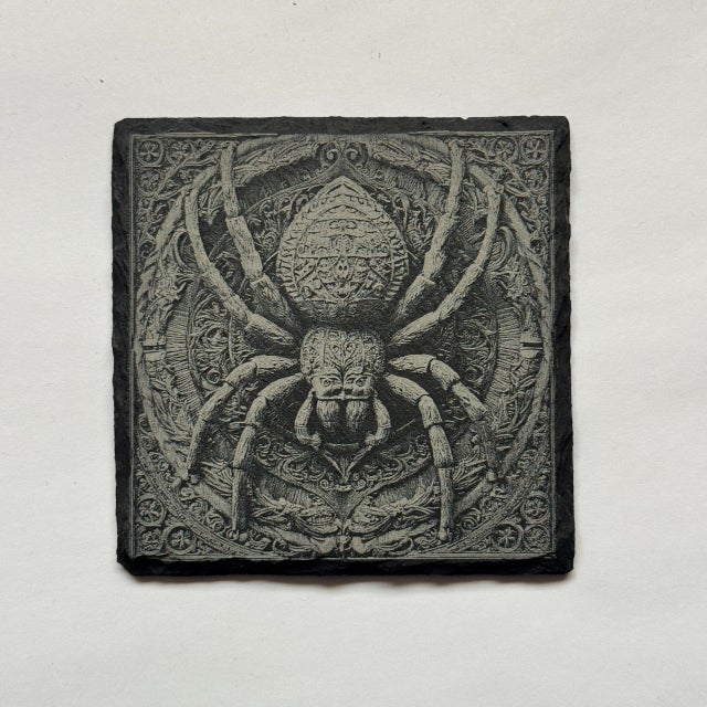 3D Illusion Tarantula | Engraved Slate Coaster