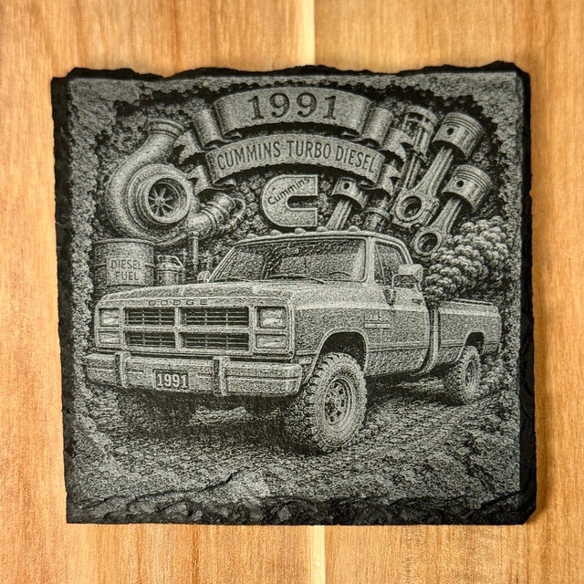 1991 Cummins Turbo Diesel | Engraved Slate Coaster