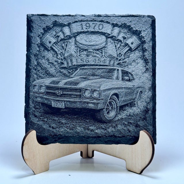1970 LS6 454 Chevelle | Engraved Slate Coaster
